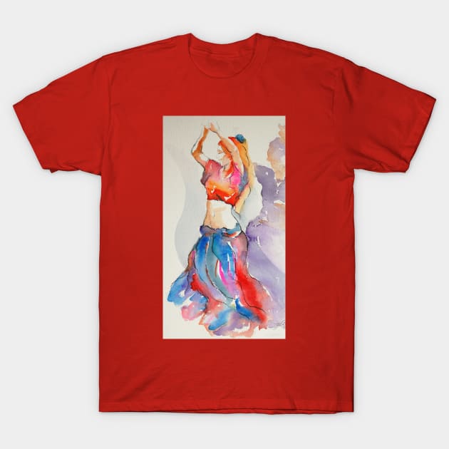 belly dancer shadow T-Shirt by segismundoart